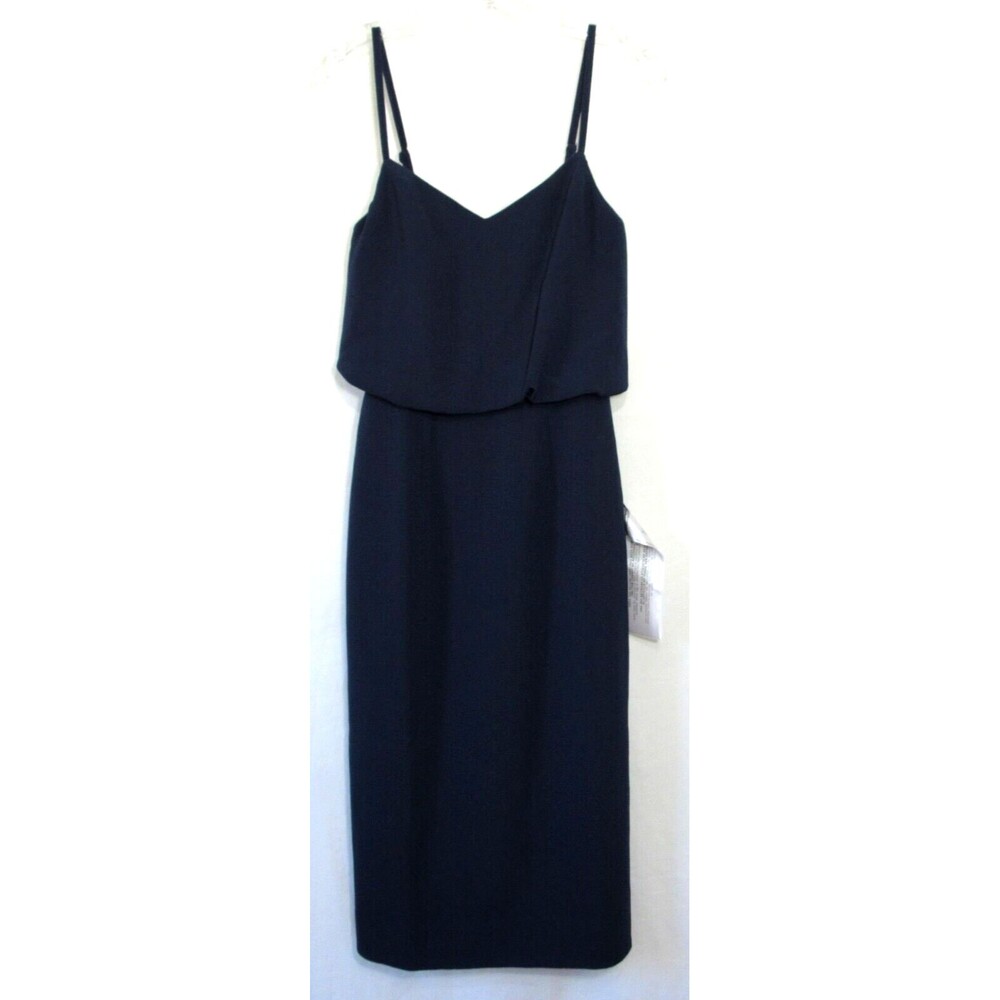 Dress The Population Blue Alondra V Neck Sheath Dress Size XXS NWT